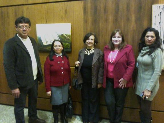 Artistas pl�sticos Jos� Antonio de Lima e C�lia Dunker, escritora Isabel Furini, e artistas pl�sticas Vanice Ferreira e Ivani Silva.