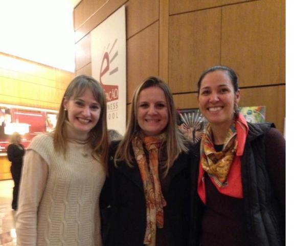 As poetas Eliziane Lobo Pacheco, Marina Carraro e Alexandra Barcellos.