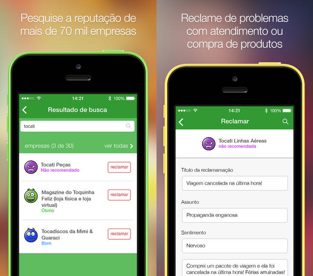 ReclameAqui agora tem aplicativo para Android e iPhone.