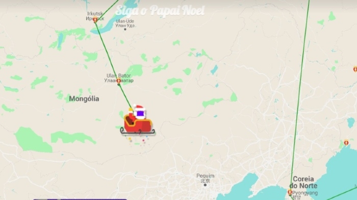 Google cria página para acompanhar o trajeto do Papai Noel em