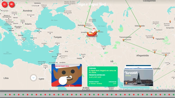 Google atualiza aplicativo que rastreia Papai Noel no dia do Natal