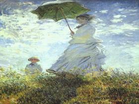 Mulher com sombrinha - Quadro de Claude Monet Mulher com sombrinha - Quadro de Claude Monet