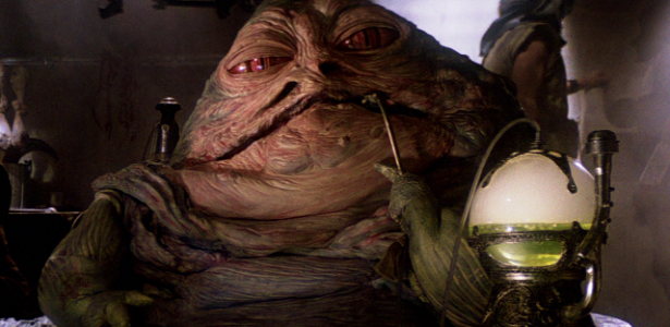 Reprodução - O personagem Jabba, de 'Star Wars': outro fumante das sagas da Disney Reprodução - O personagem Jabba, de 'Star Wars': outro fumante das sagas da Disney