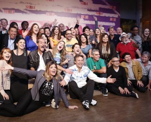 Reprodução/GShow - Elenco e direção se reúnem para anunciar novidades do 'Zorra' Reprodução/GShow - Elenco e direção se reúnem para anunciar novidades do 'Zorra'