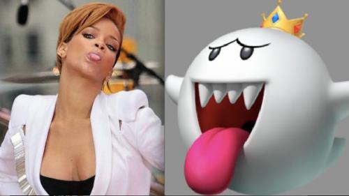 Reprodução - Sem coroa, mas Rihanna chegou perto dos fantasminhas Boos Reprodução - Sem coroa, mas Rihanna chegou perto dos fantasminhas Boos