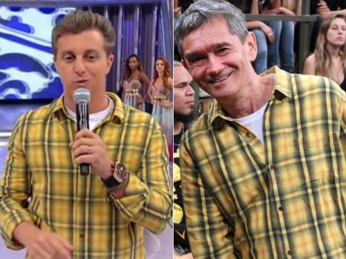 Reprodução/Globo - Em 2012, Luciano Huck e Serginho Groisman também usaram camisas iguai Reprodução/Globo - Em 2012, Luciano Huck e Serginho Groisman também usaram camisas iguai