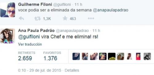 Reprodução - Ana Paula Padrão respondeu comentários de internautas no Twitter