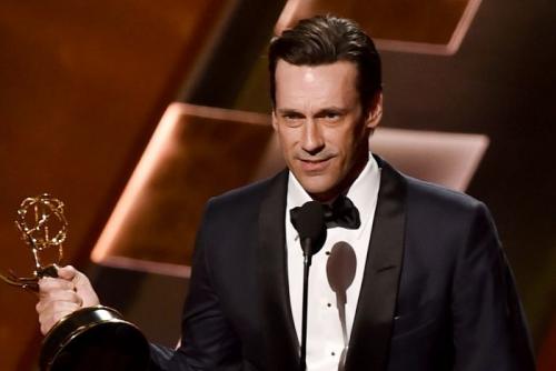 Getty Images - Jon Hamm conquistou o prêmio de melhor ator de série dramática, um dos prêmios mais aguardados da noite Getty Images - Jon Hamm conquistou o prêmio de melhor ator de série dramática, um dos prêmios mais aguardados da noite