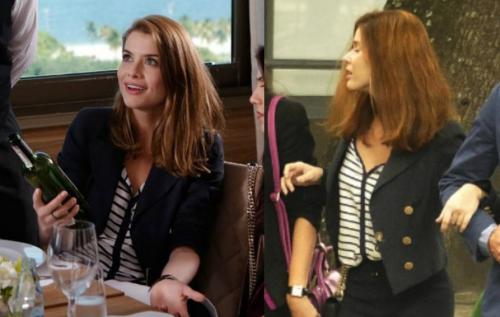 Reprodução - Dublê grava cenas com o mesmo figurino usado por Alinne Moraes Reprodução - Dublê grava cenas com o mesmo figurino usado por Alinne Moraes