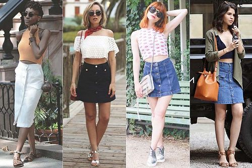 saia jeans estilo anos 90