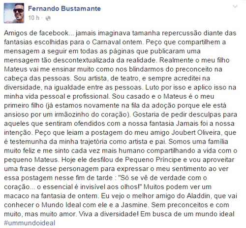 Reprodução/Facebook Reprodução/Facebook