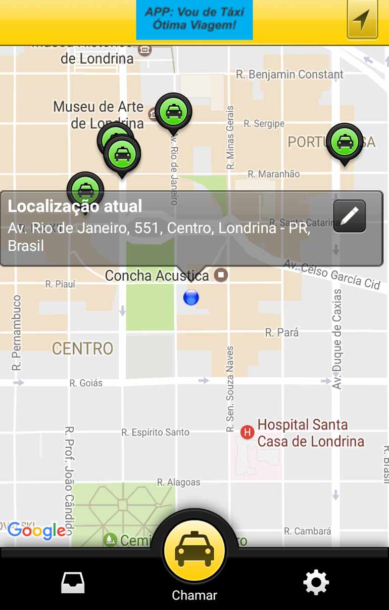 Para enfrentar concorrência do Uber, taxistas lançam aplicativo com desconto em Londrina