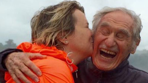 Betina Schnaid/Arquivo Pessoal - Fabiane e David Schnaid em Foz do Iguaçu