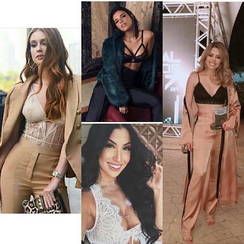 Imagens Instagram - No destaque a atriz Marina Ruy Barbosa, ao lado a atriz Mariana Rios, abaixo a Youtuber Bianca Andrade e à direita a Influencer Renata Meins.