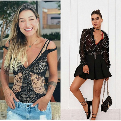 Imagens Instagram - A musa fitness Gabriela Pugliesi e ao lado a blogueira Camila Coelho