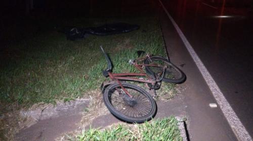 Lucas Lopes/ConexÃ£o Policial - Ciclista morreu devido Ã  colisÃ£o com a motocicleta.