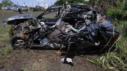 Saulo Ohara/Grupo Folha - Megane em que a famÃ­lia estava ao se envolver em acidente ficou destruÃ­do