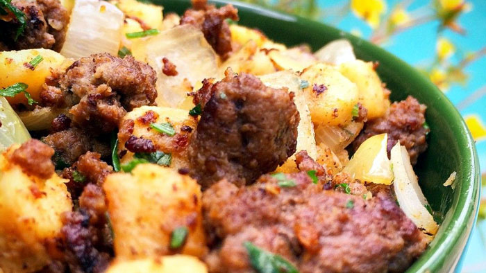 Carne MoÃda Com Batata Doce Refogada Carne MoÃda Com Batata Doce Refogada