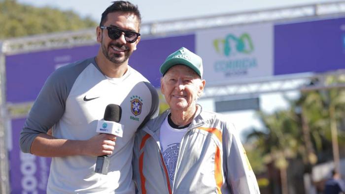 Divulgação - Francisco Ontivero, de 86 anos, correu os 21 quilômetros