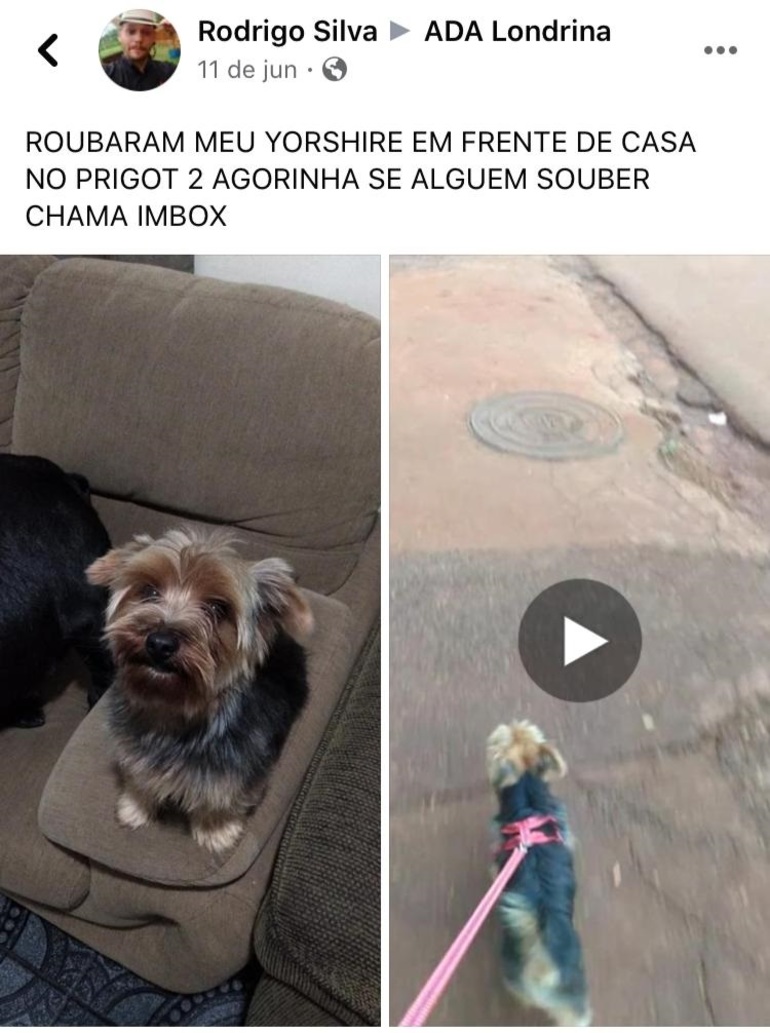 Reprodução/Facebook Reprodução/Facebook