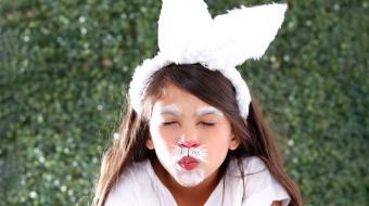 Aprenda a fazer maquiagem de coelho infantil